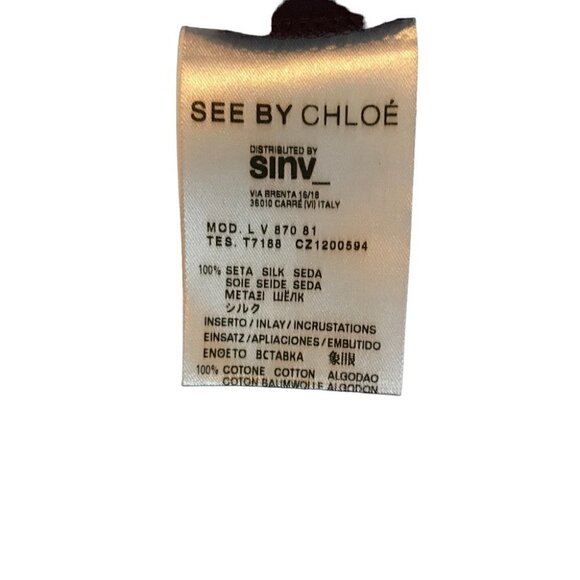 SEE By Chloe 100% Silk  Dress Size 2 - Picture 8 of 8